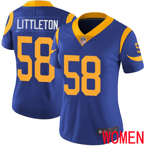 Los Angeles Rams Limited Royal Blue Women Cory Littleton Alternate Jersey NFL Football 58 Vapor Untouchable